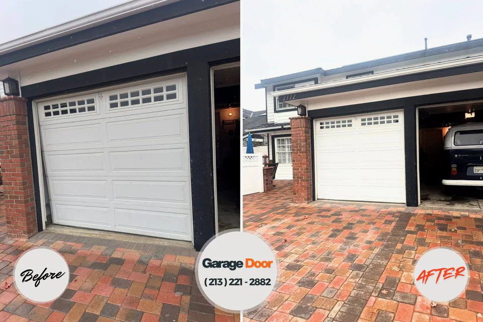 Before and after: garage door repair Martinsburg, PA